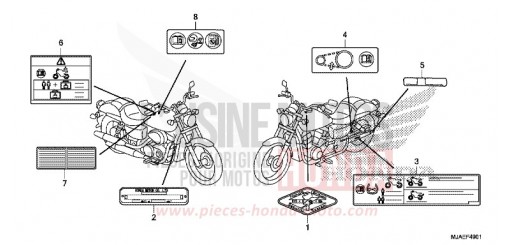 WARNETIKETT (VT750S) VT750SE de 2014